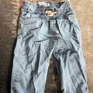Zara girls drawstring jeans
